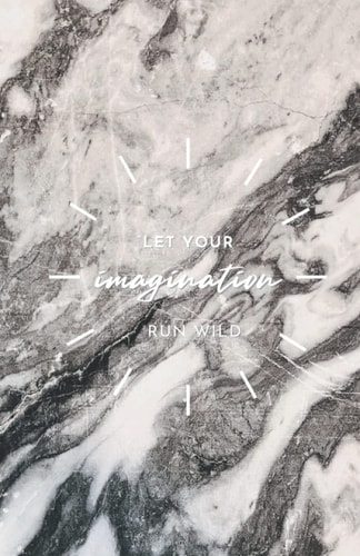 Let your imagination run wild: A5 Notebook Soft Cover, Blank Page Journal, Diary, Sketchbook, Thread Bound, Black Ribbon Bookmark, 120 gsm, Plain Blank 120 Pages , 8.5 x 5.5 inches