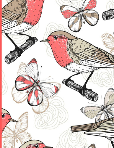 Undated Planner Weekly & Monthly: 12 Months 60 Weeks With Motivational Quotes Pink Gray White Birds Butterflies