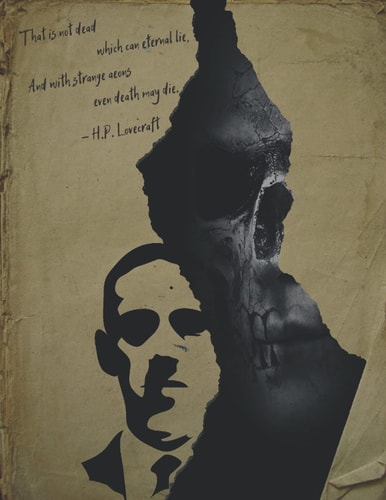 That is not dead which can eternal lie and with strange aeons even death may die ― H.P. Lovecraft: 8.5X11" 184 blank lined pages Halloween Horror quote themed gift writing journal for women men