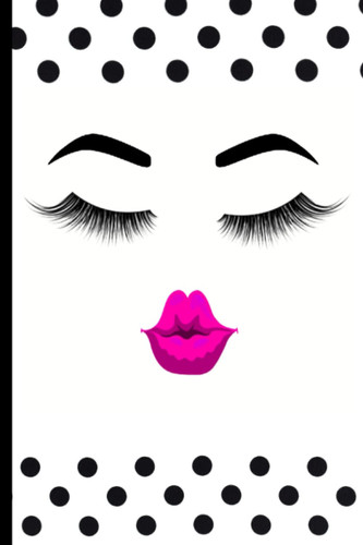 Lips and Lashes: Lined Journal (Notebook, Diary) 6x9, with 120 blank pages | Matte Finish, for Women & Girls Paperback
