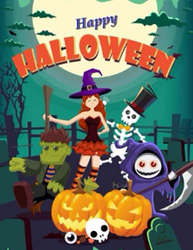 happy halloween coloring book: with 120 pages 8.5*11in