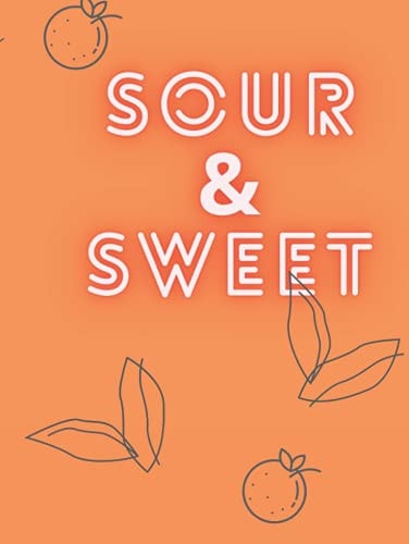 SOUR & SWEET Hard Cover: Lined Notebook for school, children, writing, working, 8.5"x11",100 pages