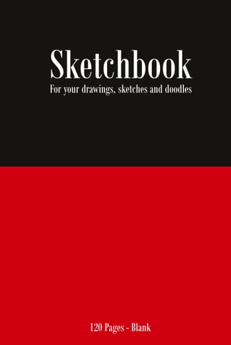 Hardcover Sketchbook for your drawings, sketches and doodles: 6x9 Blank Paper Sketchbook, 120 Pages. White paper, elegant design. Hardcover