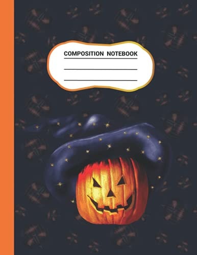 COMPOSITION NOTEBOOK: Halloween Composition Notebook, Cover Size 8.5" x 11", Ruled Line 120 page