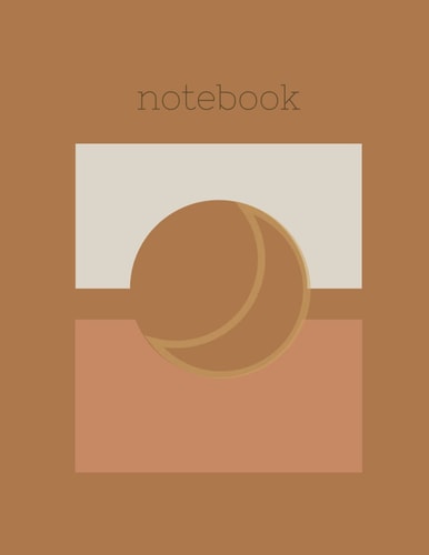 Neutral Boho Minimal Notebook- 8.5X11 College Ruled 100 Pages