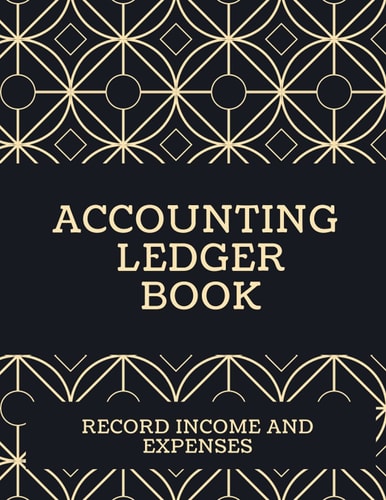 Accounting ledger notebook Luxury Book Black and Gold Cover For Record Income and Expenses 120 pages and size of the book is 8.5x11in: 8.5x11inch ... 120 page Ledger Book in gold and black cover