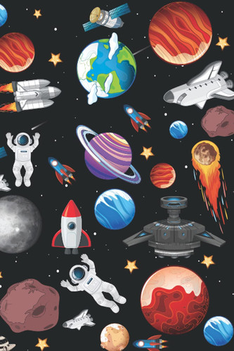 Funny Outer Space Notebook: Lined Notebook