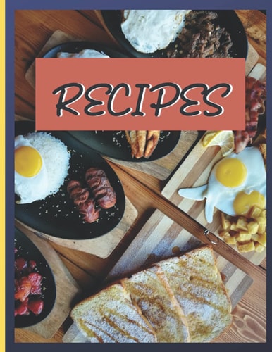 Recipes: Empty Recipe Book For Couples - (8.5" X 11")