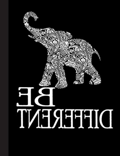 Be Different Notebook: Elephant Notebooks And Journals Elephant Gifts - Blank Lined Journal Notebook Planner