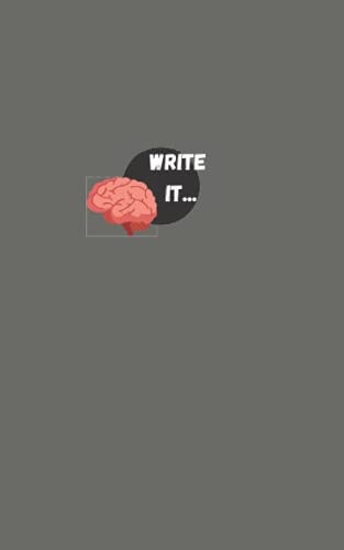 Notebook: gray background 5×8 inch ( 12,7×20,32 cm) 120 pages for note taking " Write it".