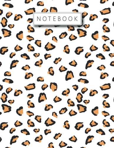 Leopard Print Notebook 8. 5 X 11 Inches, 110 Pages - Leopard Print College Ruled Composition Notebook Journal - Ontebook Empire - Print 2