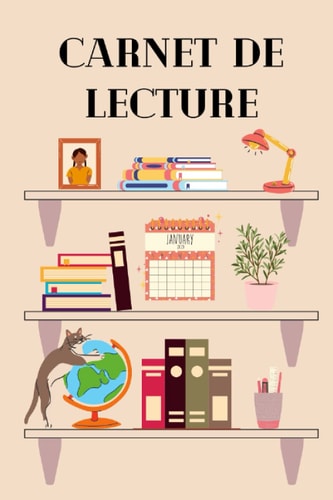 Carnet de lecture à remplir adulte, lycée et collège: Fille et garçon, thème livres et chat (French Edition)