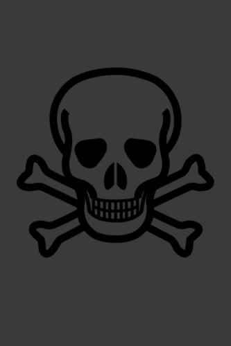 Skull and Crossbones Notebook: Flexible paperback to carry with you for tracking your wicked thoughts! Excellent gift for the Goth in your life.