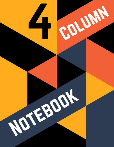 4 Column Notebook: Simple 4 Column Ruled Notebook