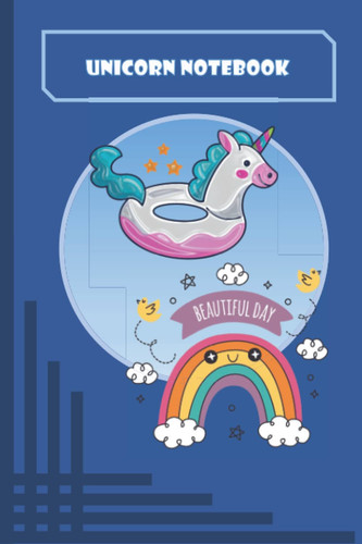 Unicorn Notebooks | Blue Background Color Notebooks: 6" X 9", Line 120 Pages, Notebook/Journal, soft cover for Office, Home & School