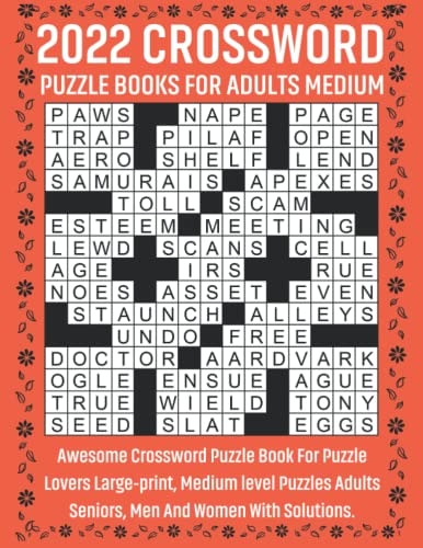 2022 Crossword Puzzle Books For Adults