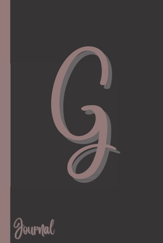 Hardcover Journal: Journal | Letter G | 250 pages | 6x9 | lined