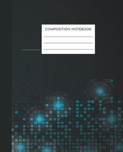 Gamer Composition Notebook: Lighting Pixel College Ruled 7.5 x 9.25 inch 120 Pages