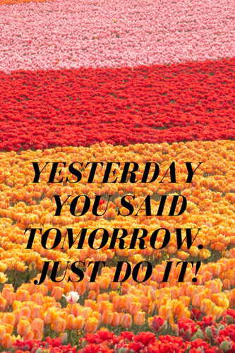 Yesterday you said tomorrow. Just do it.: Motivational Notebook, Journal, Diary