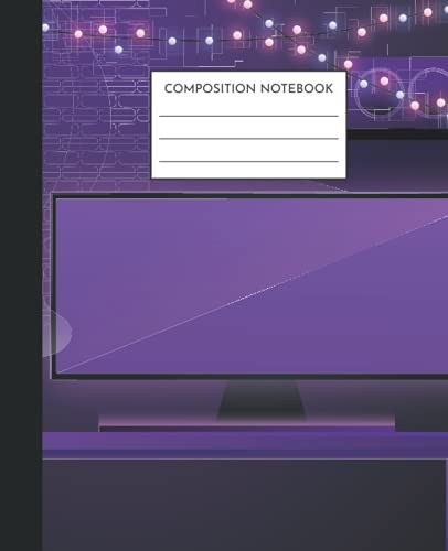 Gamer Composition Notebook: Life is a Game College Ruled 7.5 x 9.25 inch 120 Pages