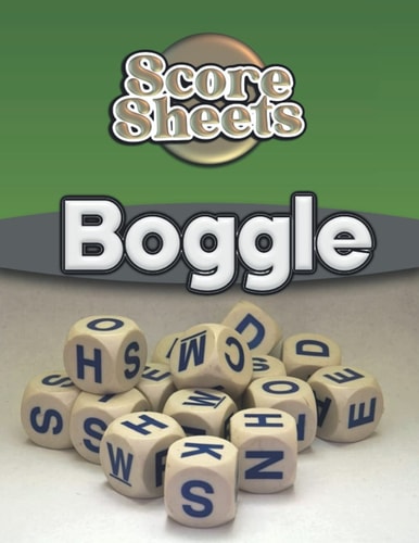 Boggle Score Sheets: 130 Large Score Sheets Pages for boggle game, Boggle 4x4 Score Record Notebook. Word grid Score Card. Boggle Writing, 8.5"x11" Inche
