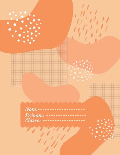 Cahier 24x32 Grands Carreaux 96 Pages Orange Pastel Carnet Seyès de Format 21x27 Cm Utile Pour école Maternelle et élémentaire, CP, CE1, CE2, CM1, CM2, Collège et Lycée | Avec Table de Multiplication | Utile Pour S'exercer, S'entraîner et Réviser