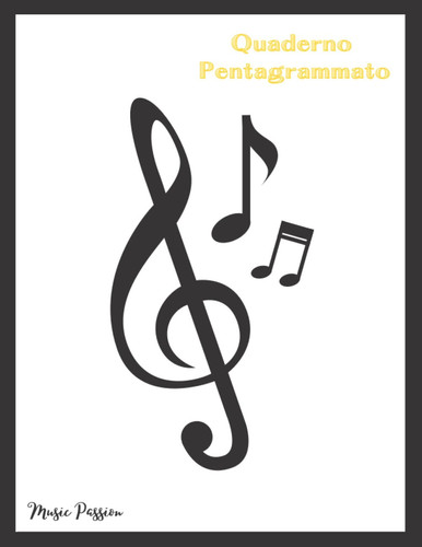 QUADERNO PENTAGRAMMATO: 12 pentagrammi - 100 pagine - formato grande 21,59 cm X 27,94 cm (Italian Edition)