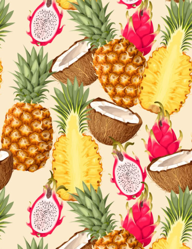 Composition Notebook: Pineapple College Ruled Notebook for School
