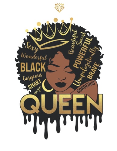 Black Queen: Lined Notebook