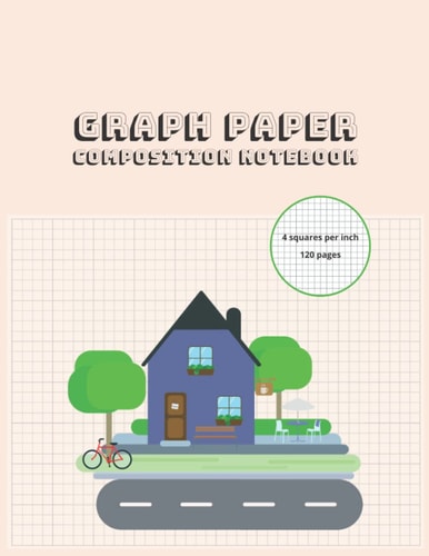 Graph Paper Composition Notebook: 120 Sheets, Quad Ruled, Grid Paper (Large, 8.5 x 11)