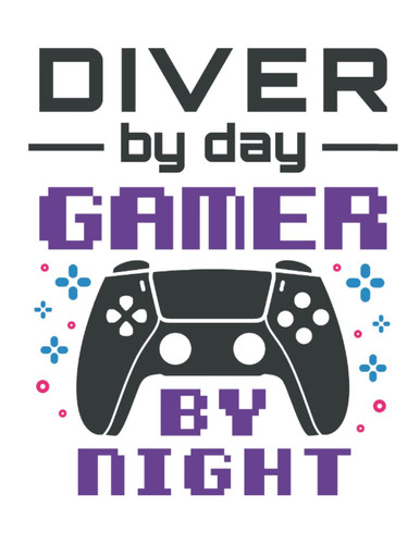 Diver by Day Gamer by Night: Gaming 2022 Weekly Planner (Jan 2022 to Dec 2022), Large Paperback Calendar Schedule Organizer, Gamer Gift