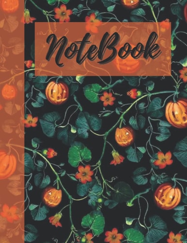 Notebook: Halloween pumpkin pattern ,college ruled, lined pages notebook, halloween journal for adults ,kids ,teens. Perfect gift/Present for mum ,dad, kids.