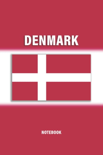 Denmark Flag Notebook: 200 Pages Notebook | 6x9 inches | College ruled white paper pages | Matte-finish cover | Notebook / Journal / Diary for writing ... to-do list, personal thoughts, & much more.