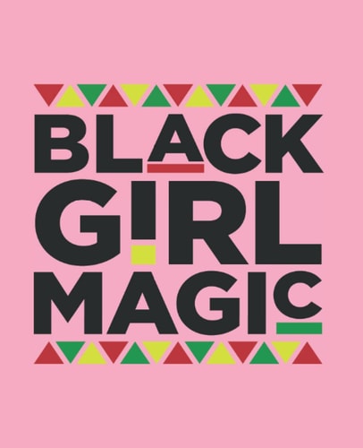 Black Girl Magic Pink Notebook: 100 Pages College Ruled