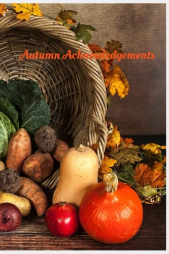 Autumn Acknowledgements: All purpose journal with seasonal design