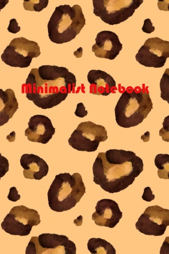 Leopard Print Minimalist Notebook: plan your day freely