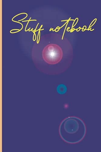 Stuff notebook: LINED NOTEBOOK JOURNAL, BLACK NOTEBOOK, LARGE - SIZE 6 in / 9 in 120 PAGES