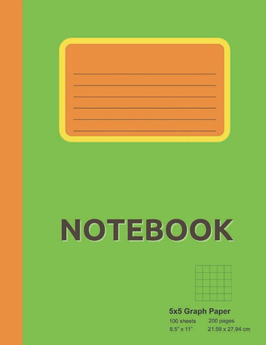 Graph Paper Notebook: Quad Ruled 5x5, Grid Paper 8.5x11 inch, for Math & Science Students