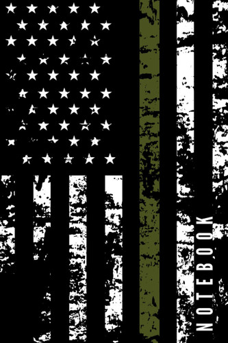 Green line Composition Notebook: 6" x 9," College Ruled, 200 pages: Serve, Honor, and Protect: Military