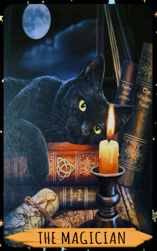 The Magician: Cat Tarot Card, Divination Notebook, Magic Reading Notebook, Witchcraft Supplies, Mystical Notebook, Fortune Telling Notebook, Tarot Notebook, Mystical Cat Tarot