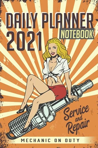 Notebook Daily Planner Journal, Garage Notes, Service Log Book