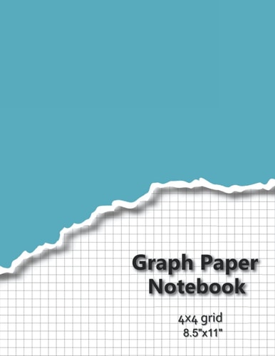 Graph Paper Notebook: Large Graph Paper Journal, 8.5"x11" Size, 120 Quad Ruled Pages. 4x4 Grid Paper Notebook for Math or Science Students & Designers