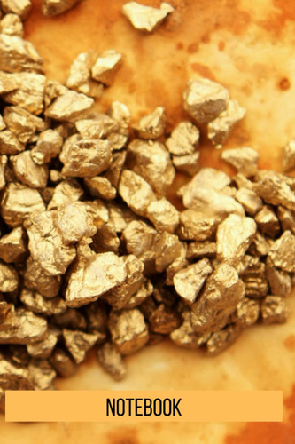 Gold Nugget Notebook: blank lined composition journal | Gold Nugget notebook | 100 pages