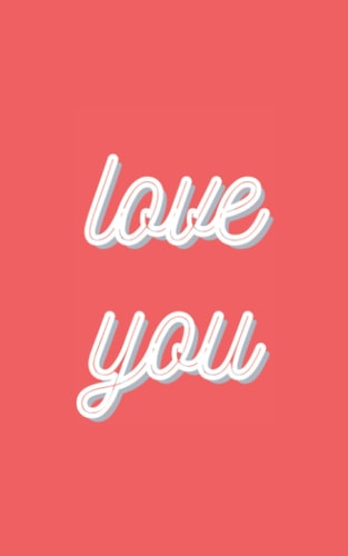 LOVE YOU: Quaderno a righe color corallo (Breton Edition)