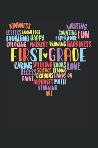 First Grade Teacher Word Cloud: Back To School Teacher Notebook & Journal - Appreciation Gift Idea - 120 Lined Pages, 6x9 Inches, Matte Soft Cover