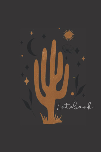 Night Cactus Lined Notebook/Journal