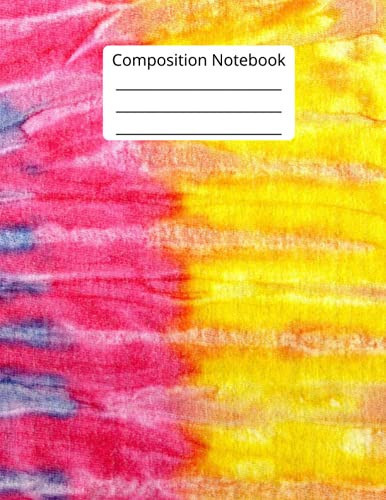 Composition Notebook Tie Dye Style Notebook Wide Ruled 8. 5x11 120 Pages