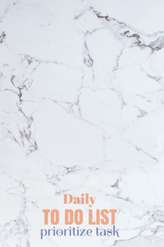 Daily To Do List Notebook: Minimalist Marble Planner to help you remind you what needs to be done