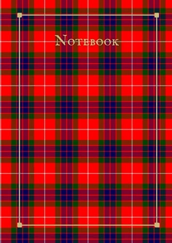 Notebook FRASER Tartan A4 Paperback Journal Style Notebook to Keep Track of Your Notes and Jots! Perfect Regular-Sized 104 Pages