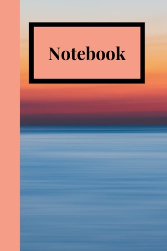 Sunset over the sea notebook: Picturesque Cute Sunset over the sea evening Notebook Blank Lined Journal Logbook diary beautiful